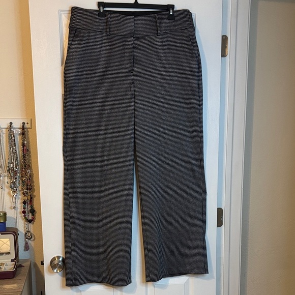 Lane Bryant Pants - Lane Bryant Wide Leg Pants-Black and Silver Checkered-Size 16
